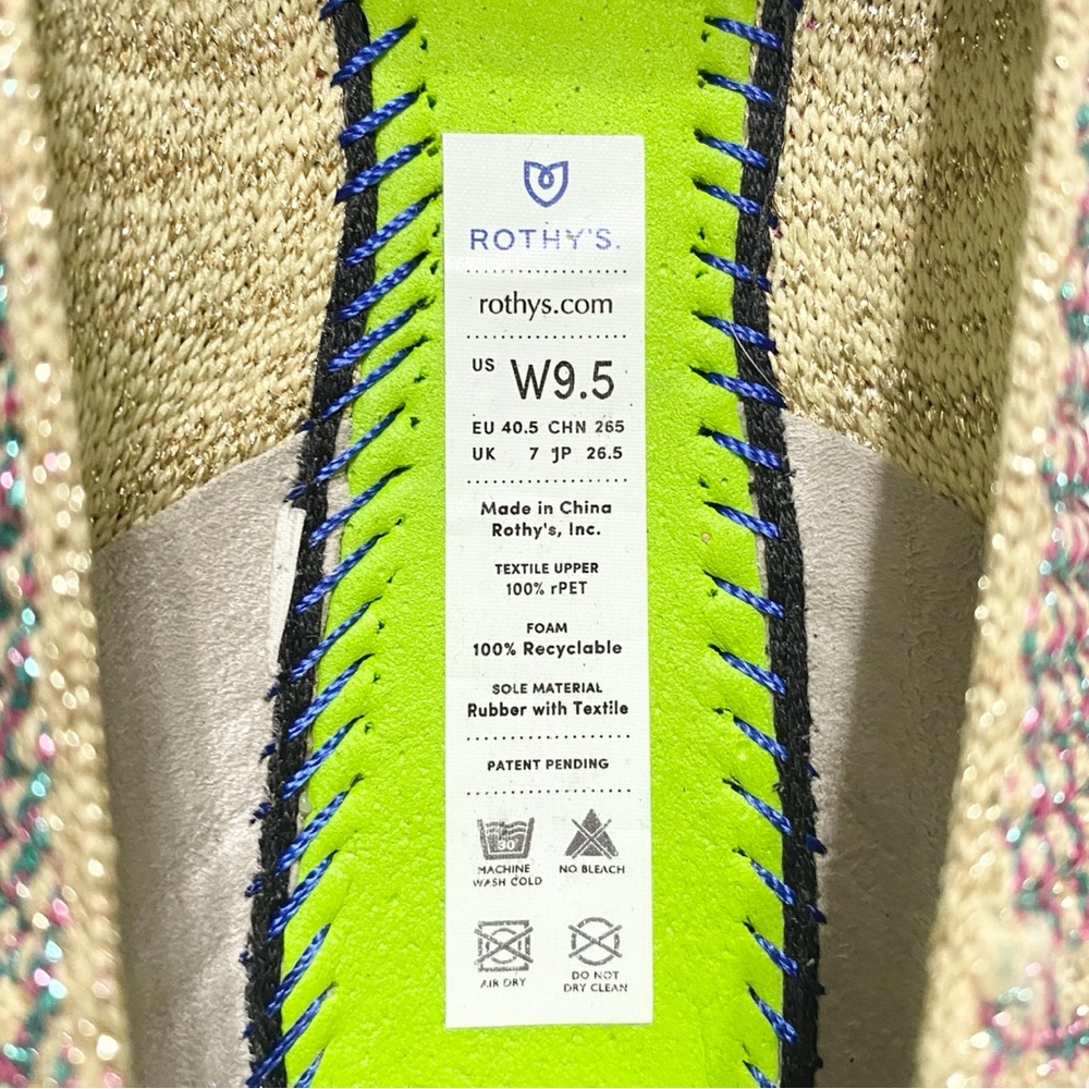 Rothys Multi Metallic Sparkling Round Toe Loafers… - image 7